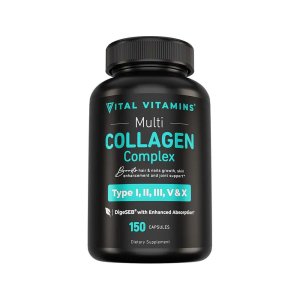 Vital Vitamins Multi Collagen Pills (Types I,II,III,V,X) 150 caps