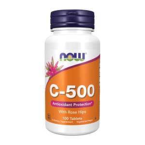 Now Foods C-500 – Vitamin C with Rose Hips – Immune Booster – 100 Tablets